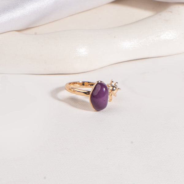 Amethyst Solstice Golden Sunspell Ring