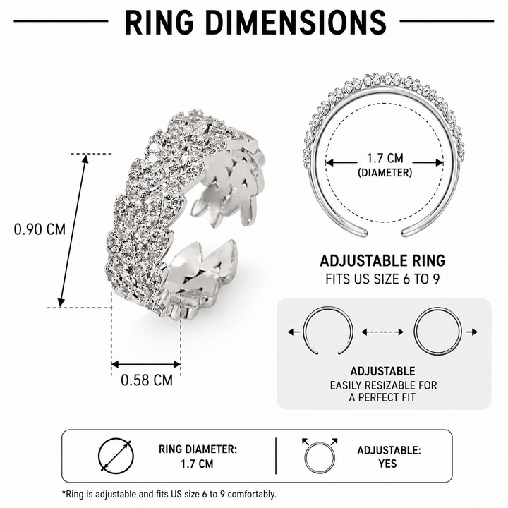 Celestine Ivy Twist Crystal Ring