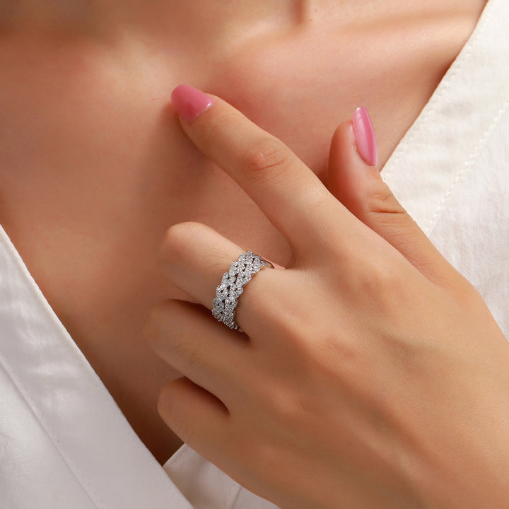 Celestine Ivy Twist Crystal Ring