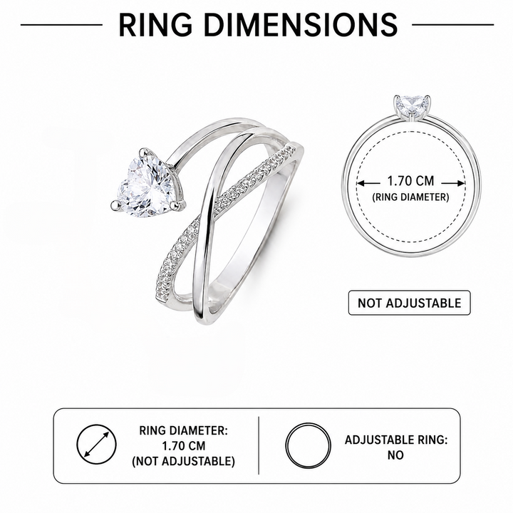 Eternal Heart Infinity Crystal Ring