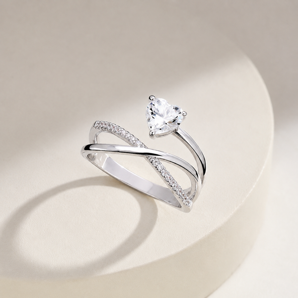 Eternal Heart Infinity Crystal Ring