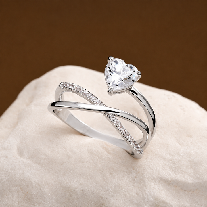Eternal Heart Infinity Crystal Ring