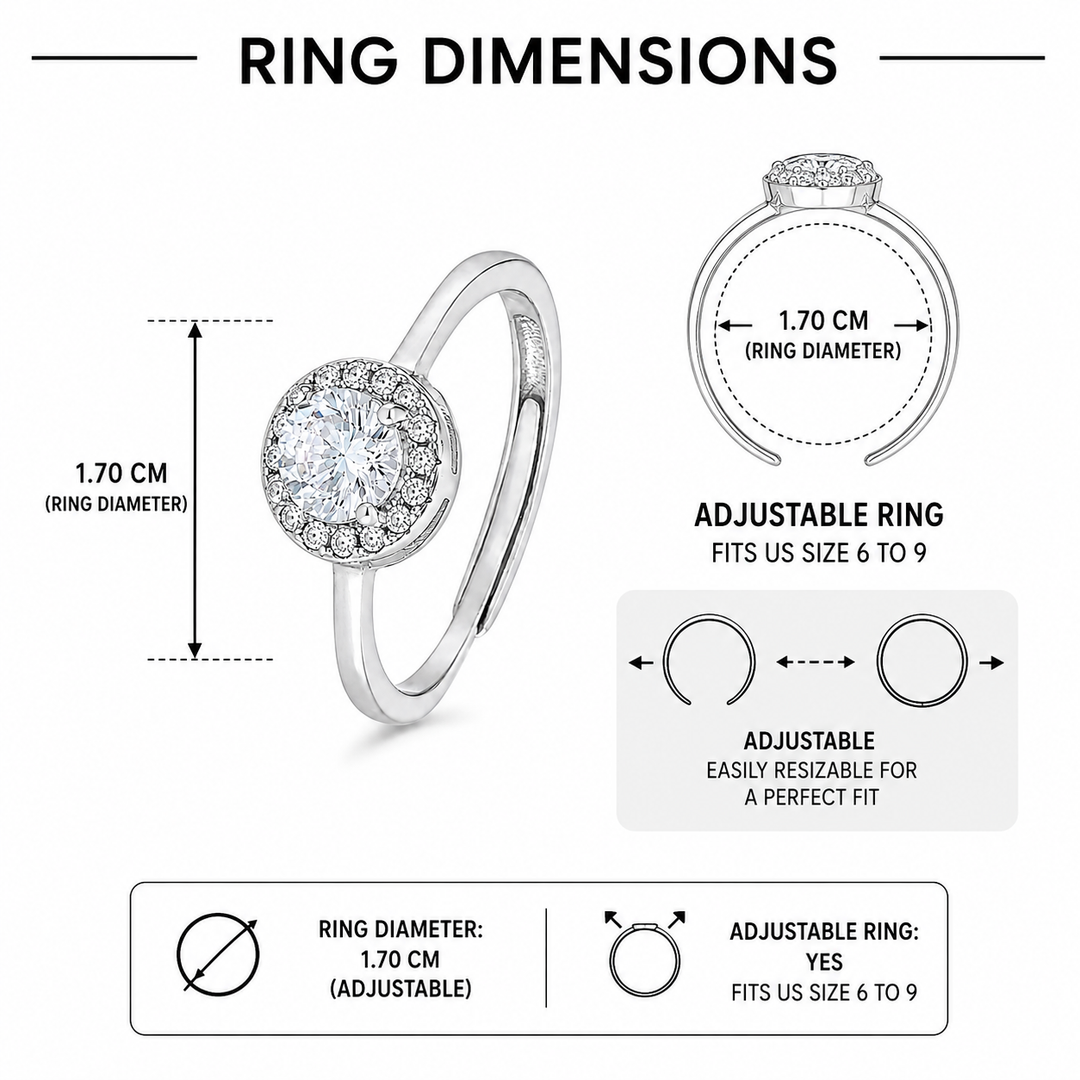 Radiant Dome Crystal Statement Ring