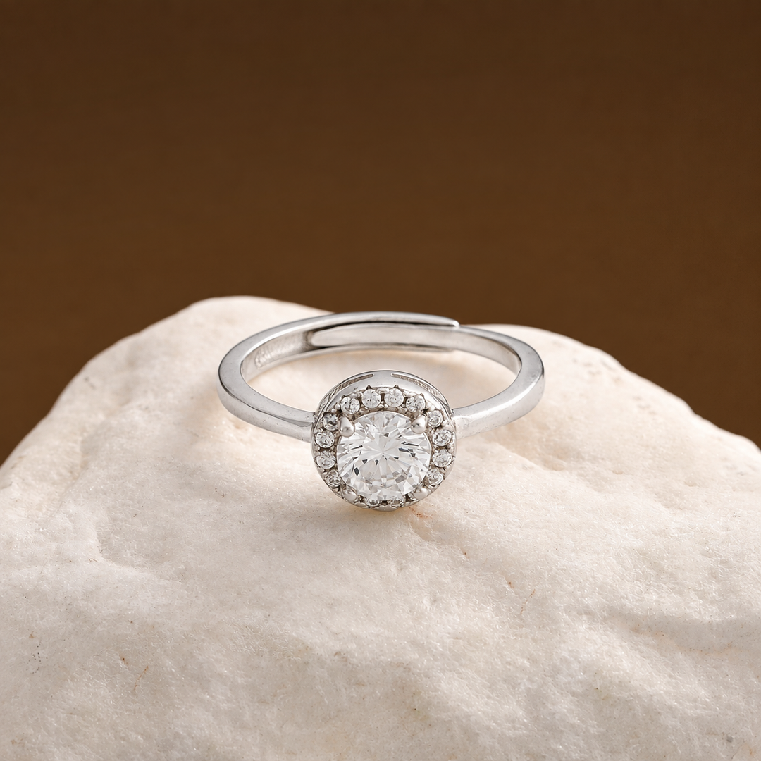 Radiant Dome Crystal Statement Ring