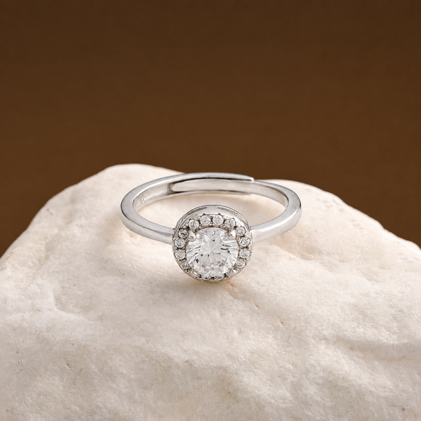 Radiant Dome Crystal Statement Ring