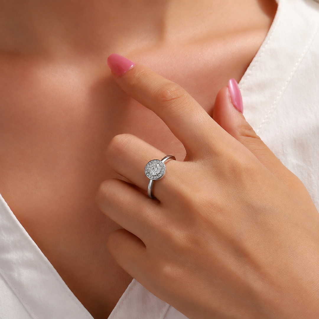 Radiant Dome Crystal Statement Ring