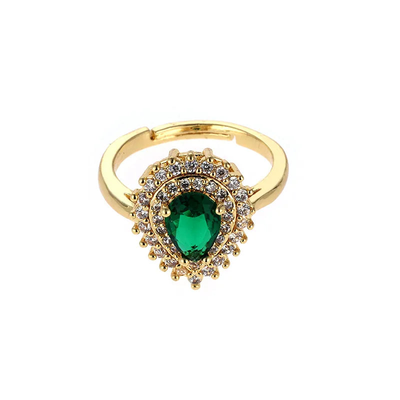 Vera Green Halo Ring
