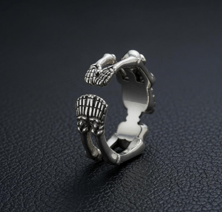 Death Grip Skull Wrap Ring