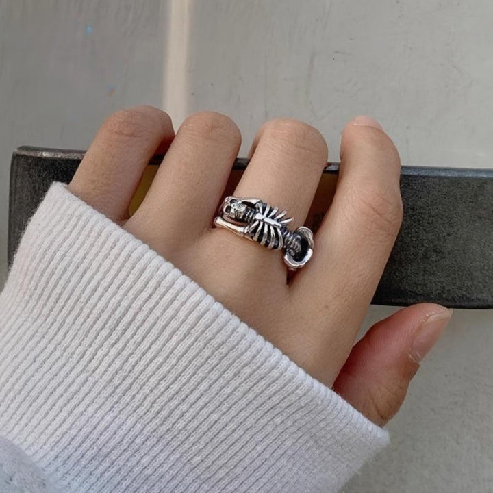 Death Grip Skull Wrap Ring