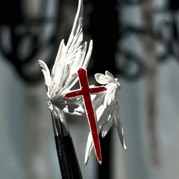 Blood cross White Wing Ring