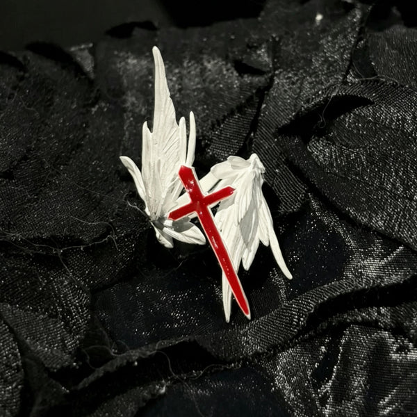 Blood cross White Wing Ring