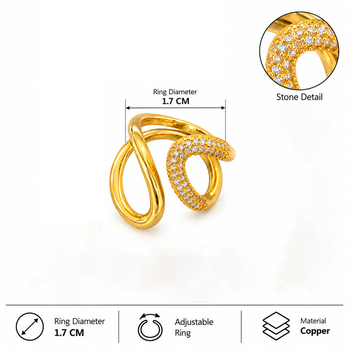 Celestial Twist Statement Ring