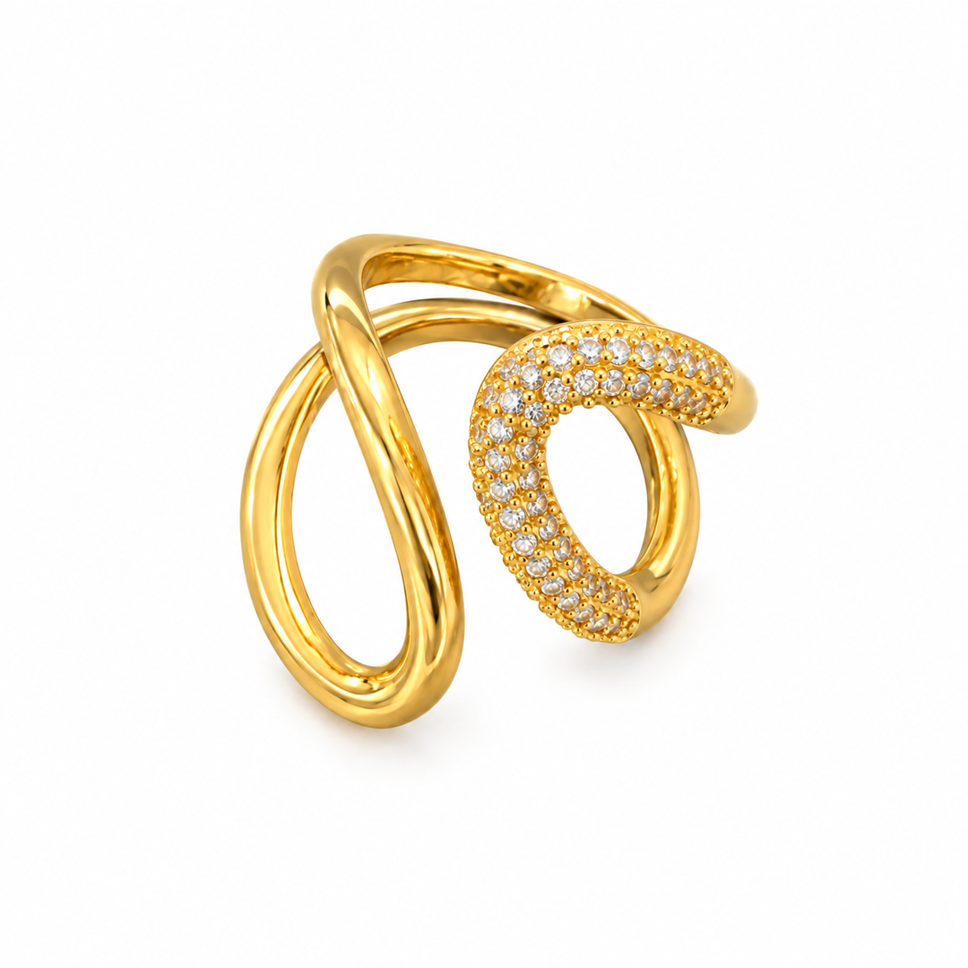 Celestial Twist Statement Ring