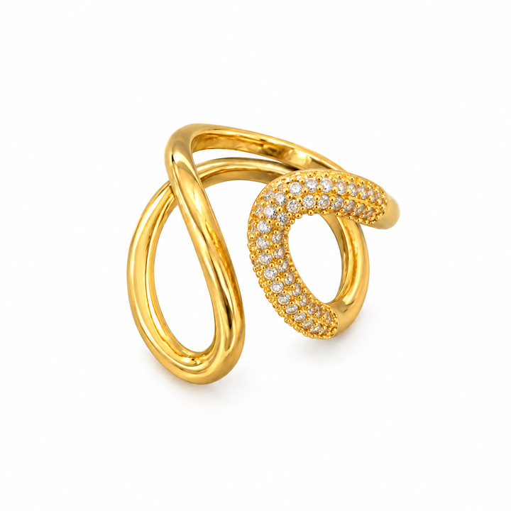 Celestial Twist Statement Ring