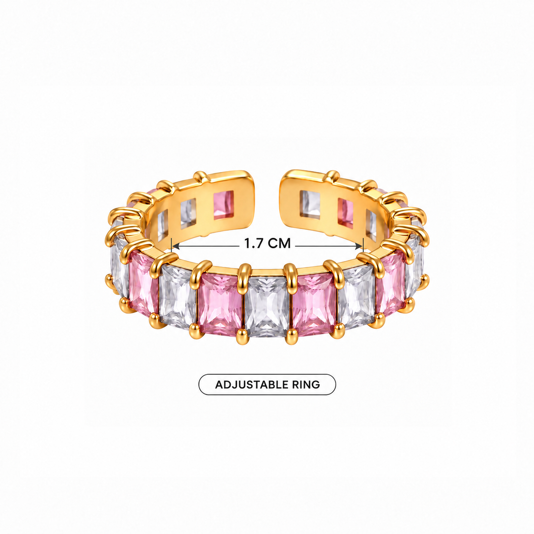 Pastel Prism Baguette Ring