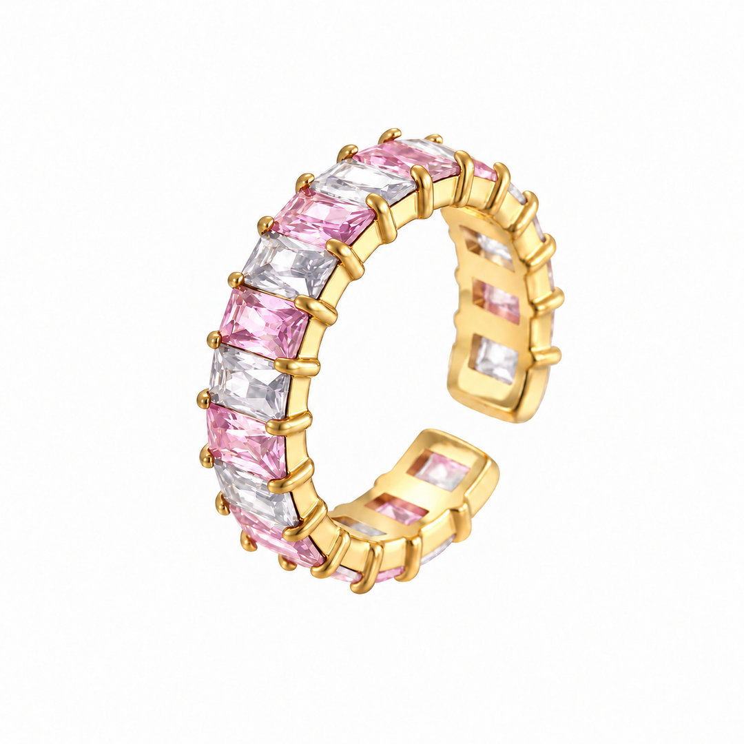 Pastel Prism Baguette Ring