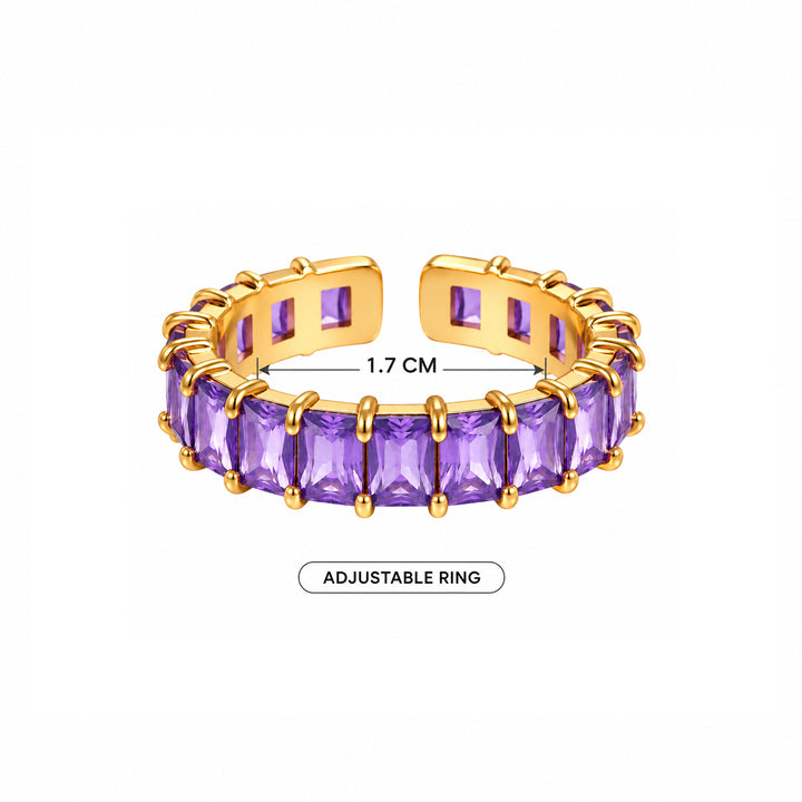 Lilac Ice Baguette Eternity Ring