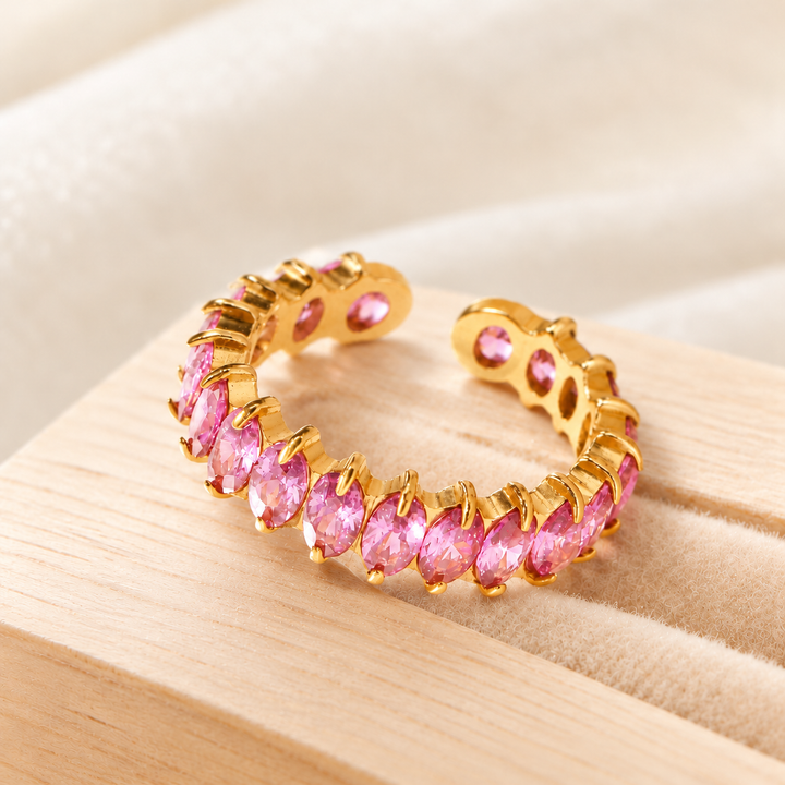 Blush Halo Oval Eternity Ring