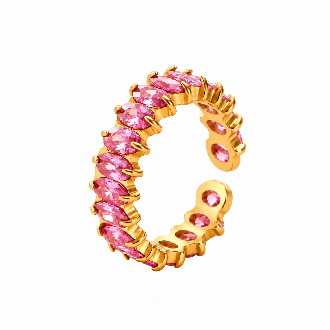 Blush Halo Oval Eternity Ring