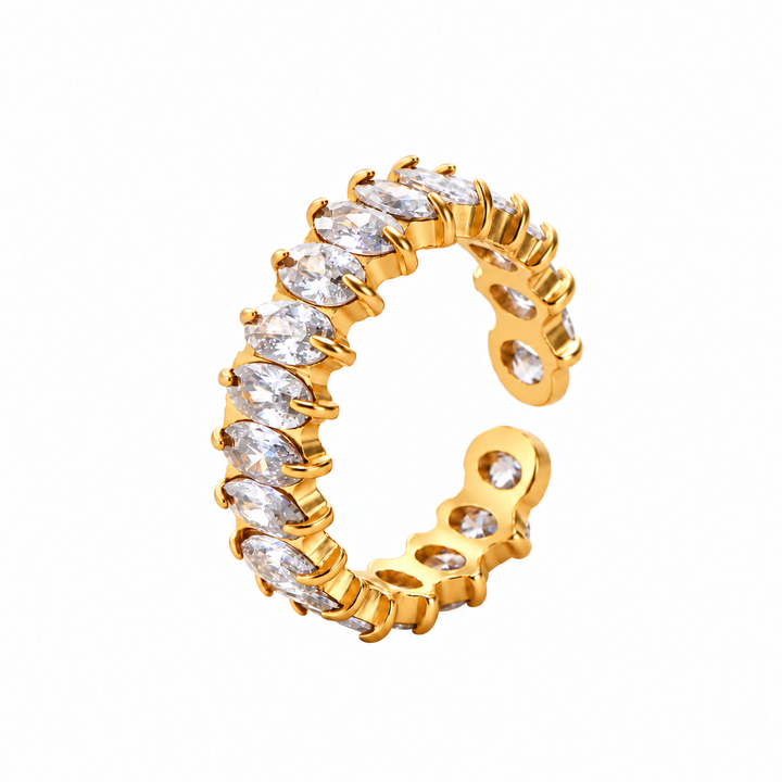 Crystal Gleam Oval Eternity Ring
