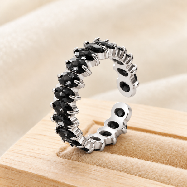 Midnight Onyx Oval Eternity Ring