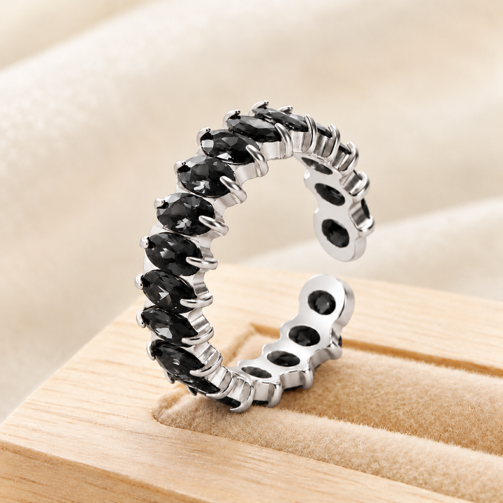 Midnight Onyx Oval Eternity Ring