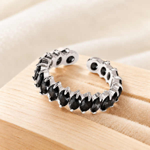 Midnight Onyx Oval Eternity Ring