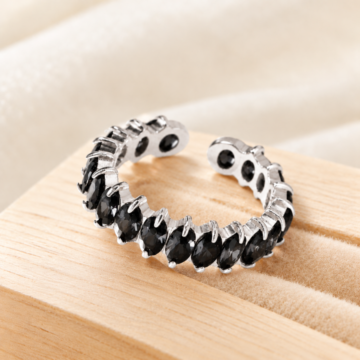 Midnight Onyx Oval Eternity Ring