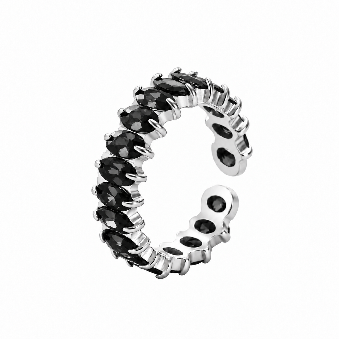 Midnight Onyx Oval Eternity Ring