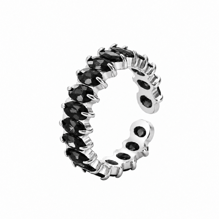 Midnight Onyx Oval Eternity Ring