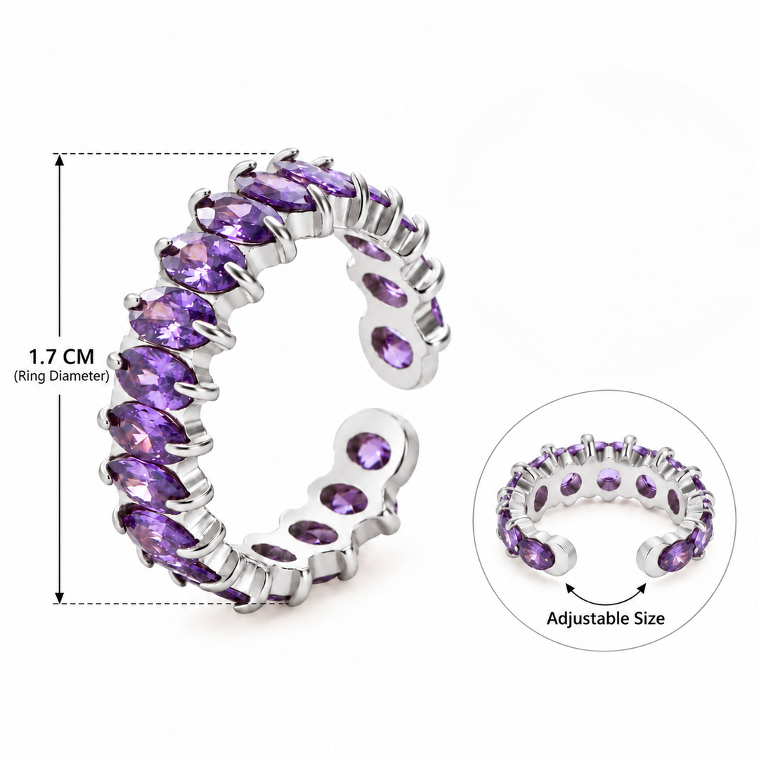 Violet Orbit Oval Eternity Ring
