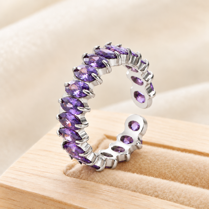 Violet Orbit Oval Eternity Ring