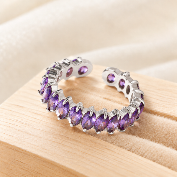 Violet Orbit Oval Eternity Ring