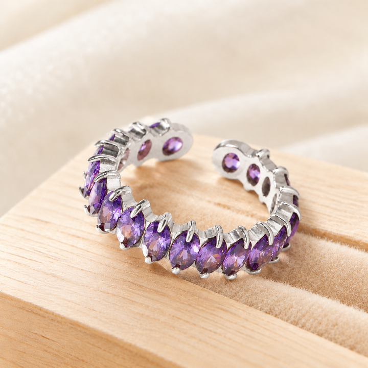 Violet Orbit Oval Eternity Ring