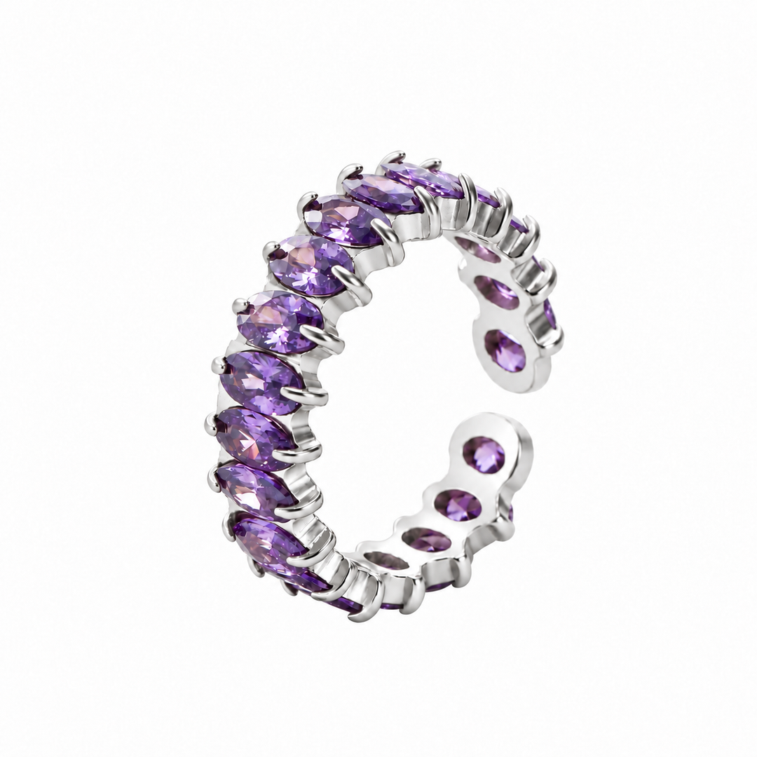 Violet Orbit Oval Eternity Ring