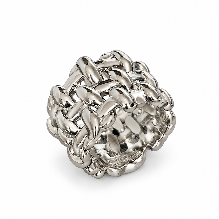 Chain Reaction Chunky Silver Statement Ring