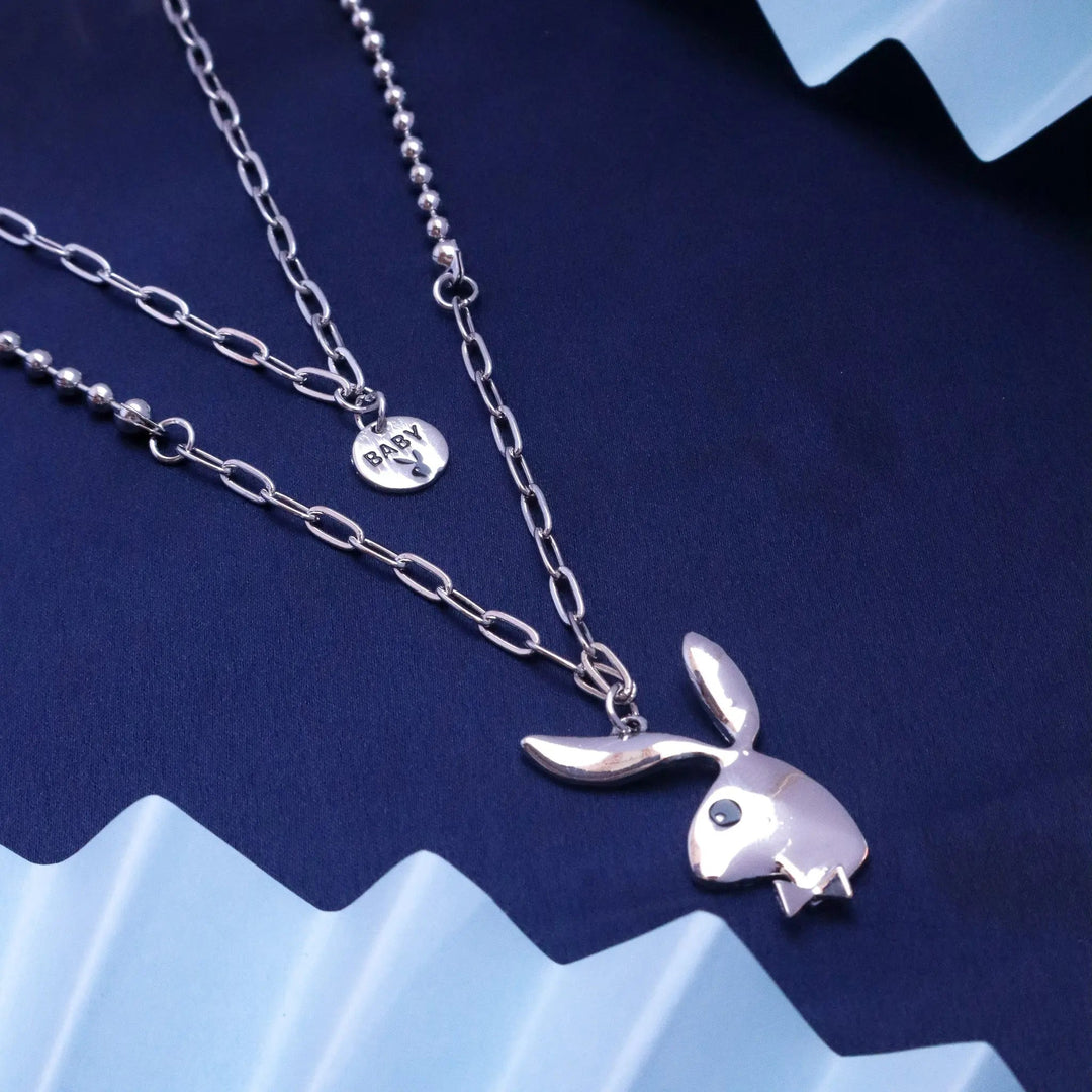 Rabbit Double Layer Necklace - Salty Accessories