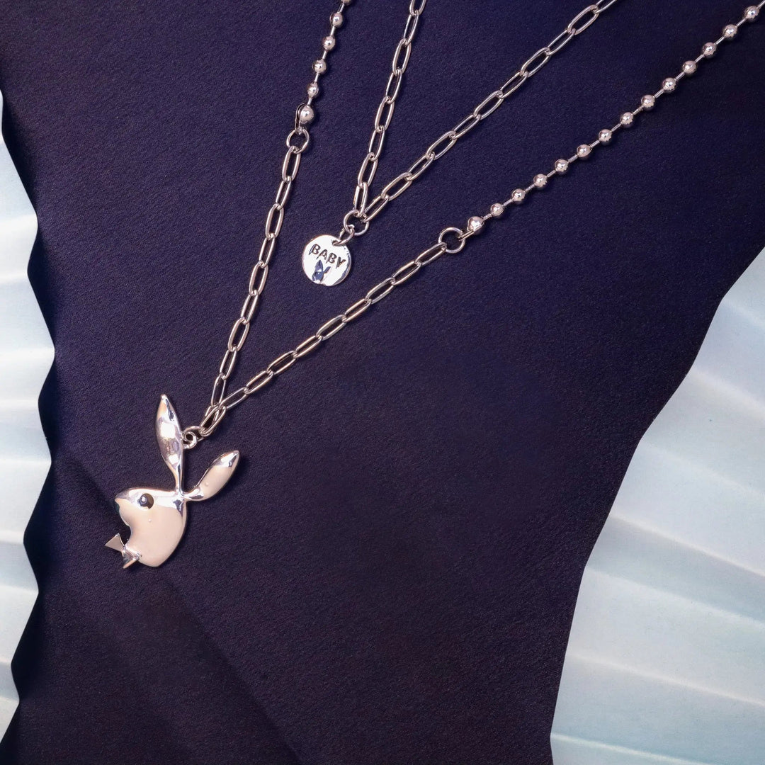 Rabbit Double Layer Necklace - Salty Accessories