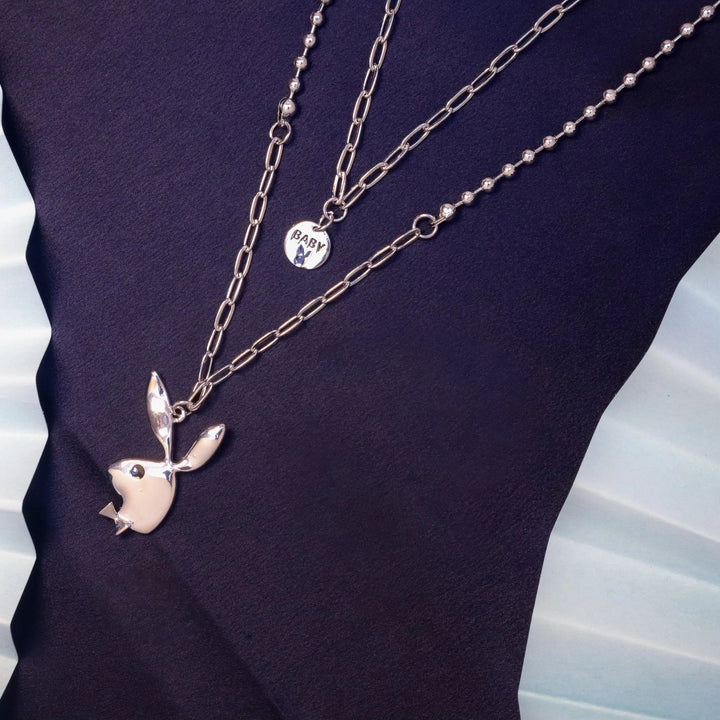 Rabbit Double Layer Necklace - Salty Accessories