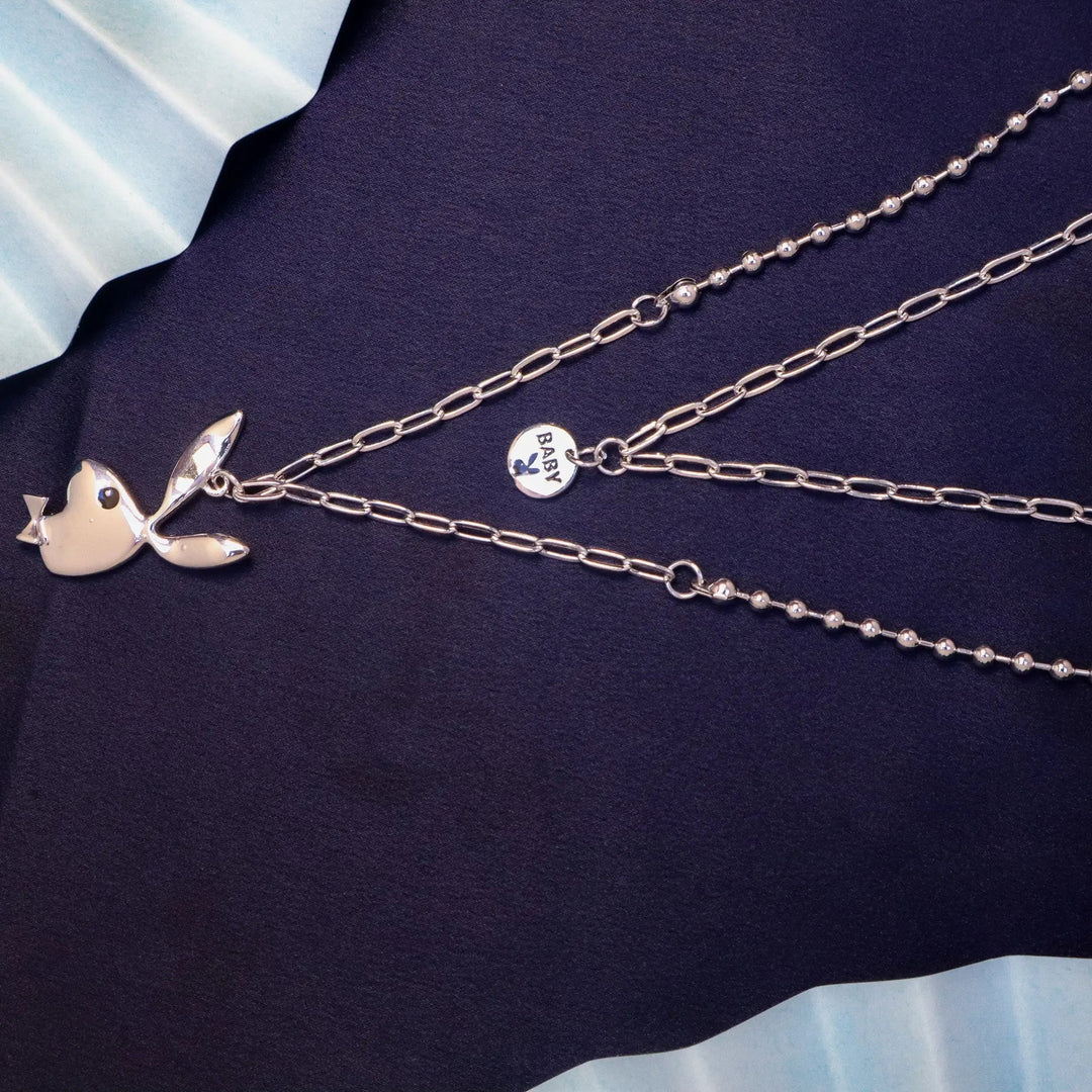 Rabbit Double Layer Necklace - Salty Accessories