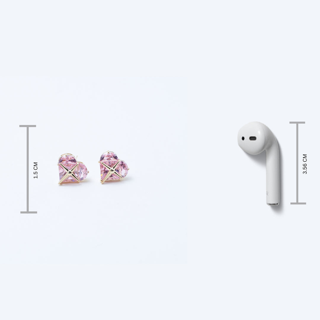 Raspberry Crystal Earrings