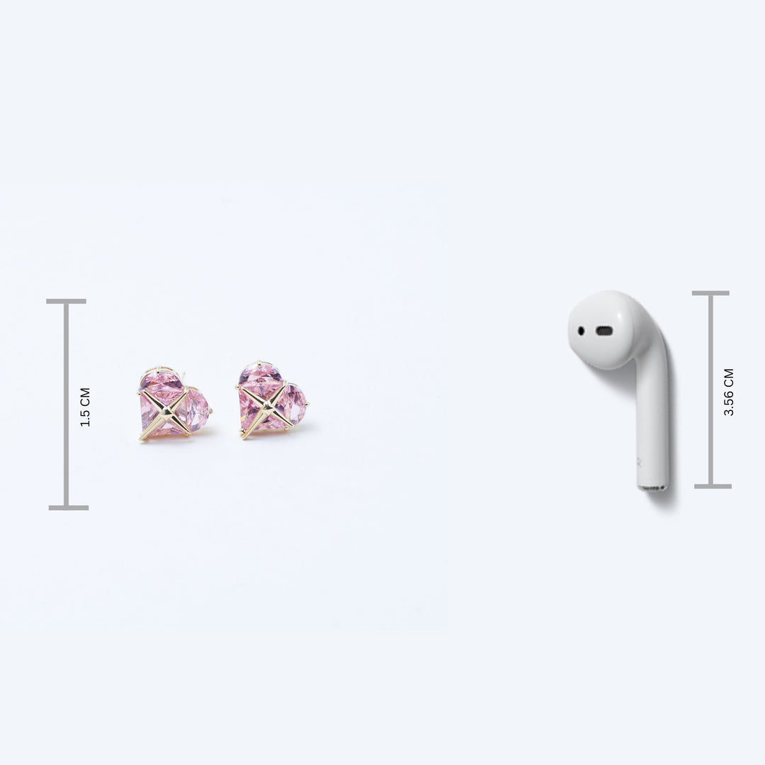Raspberry Crystal Earrings - Salty Accessories
