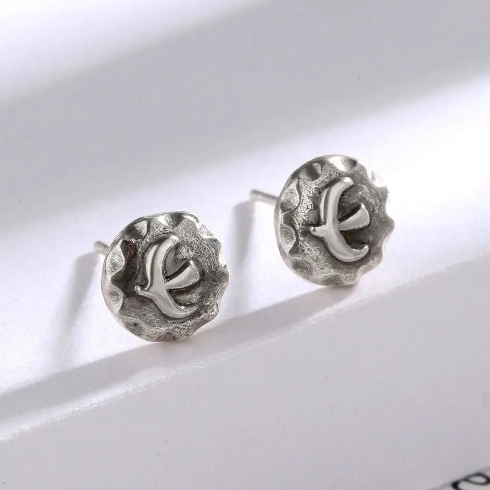 Raven Silver Studs