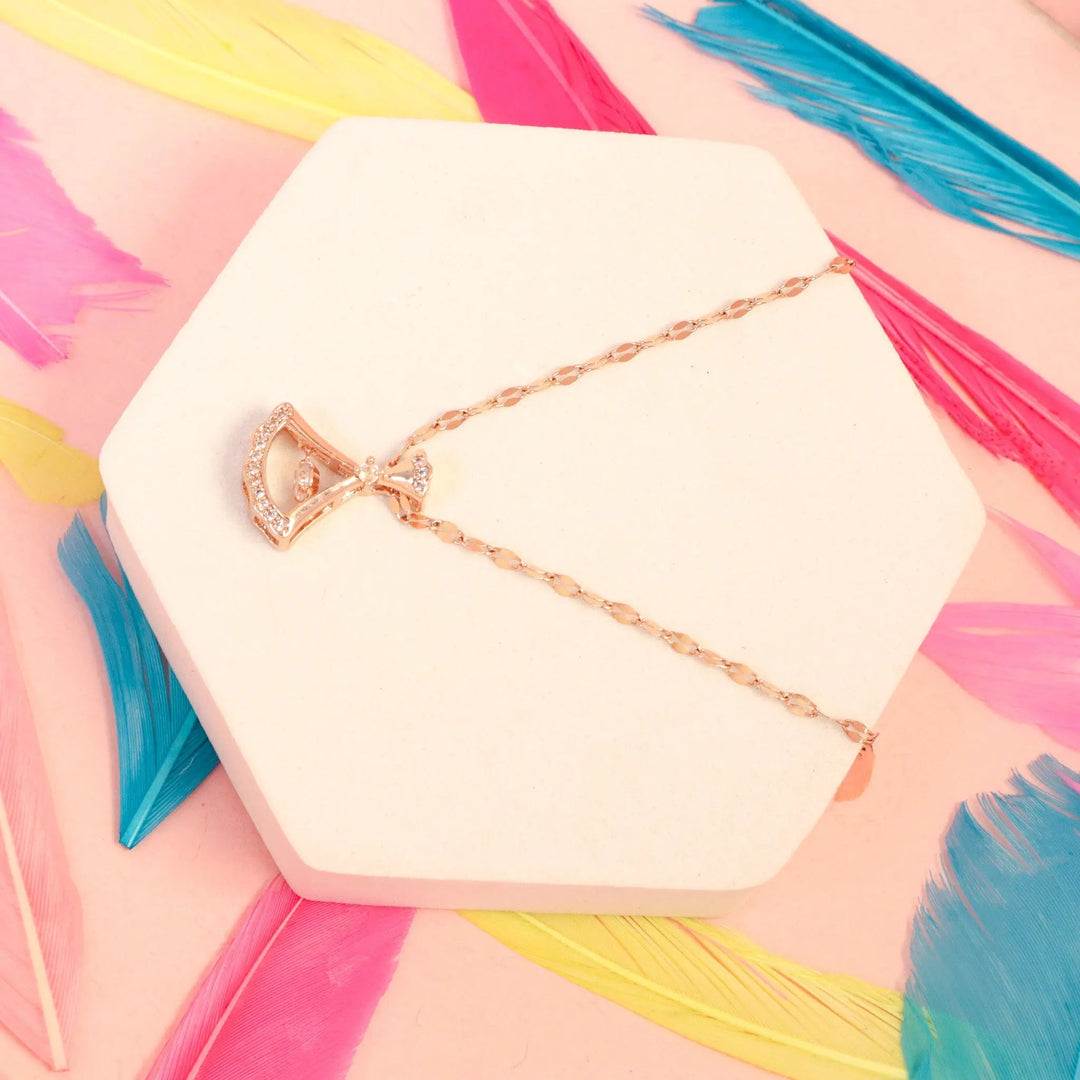 Raya Bell Rose Gold Necklace - Salty Accessories
