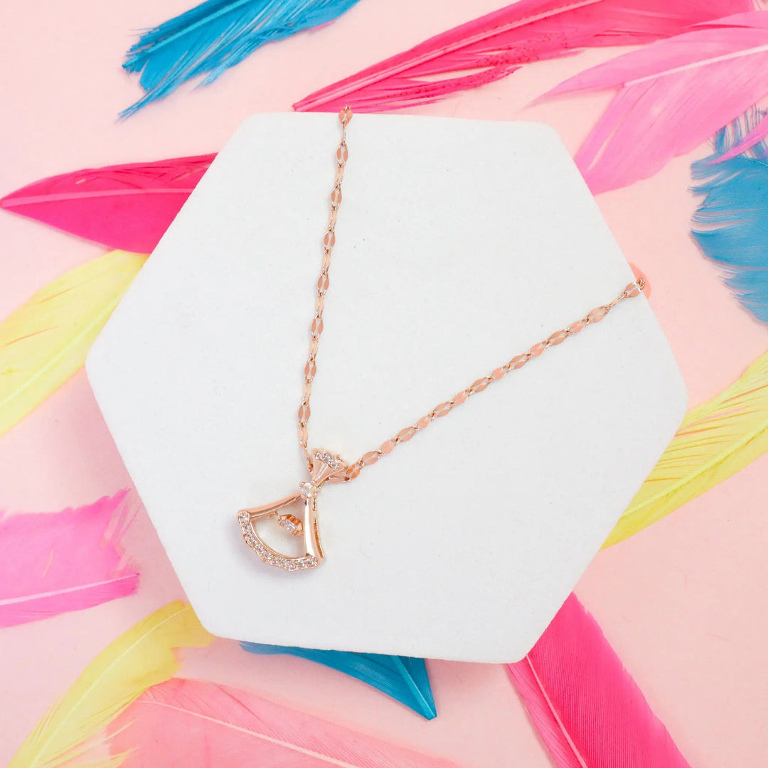 Raya Bell Rose Gold Necklace - Salty Accessories