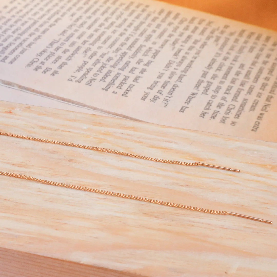 Red Bird Threader Earrings