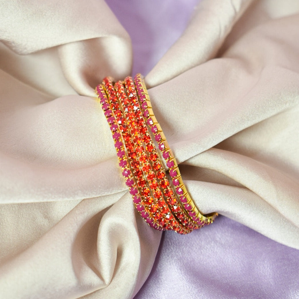 Red Ruby Affair Stackable Bands (Set of 5) - Salty Accessories