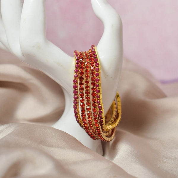 Red Ruby Affair Stackable Bands (Set of 5)