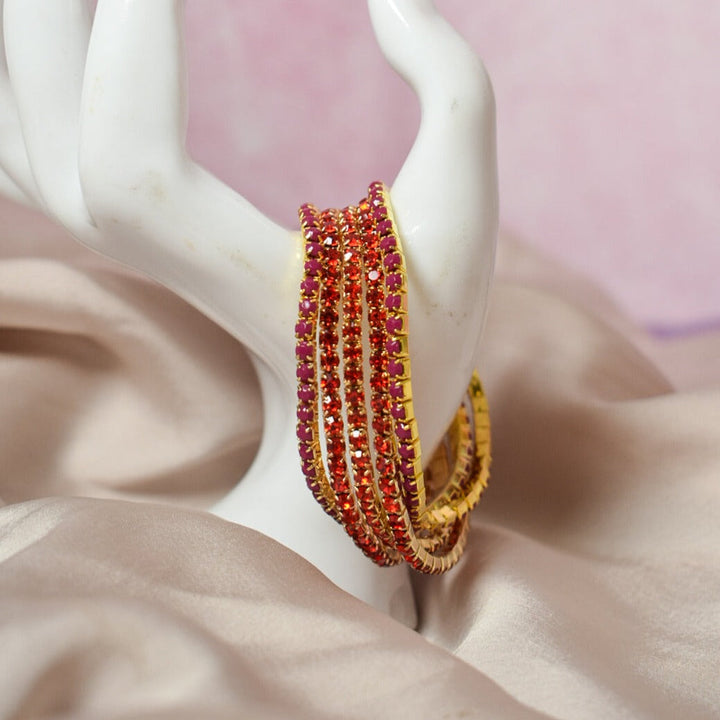 Red Ruby Affair Stackable Bands (Set of 5) - Salty Accessories