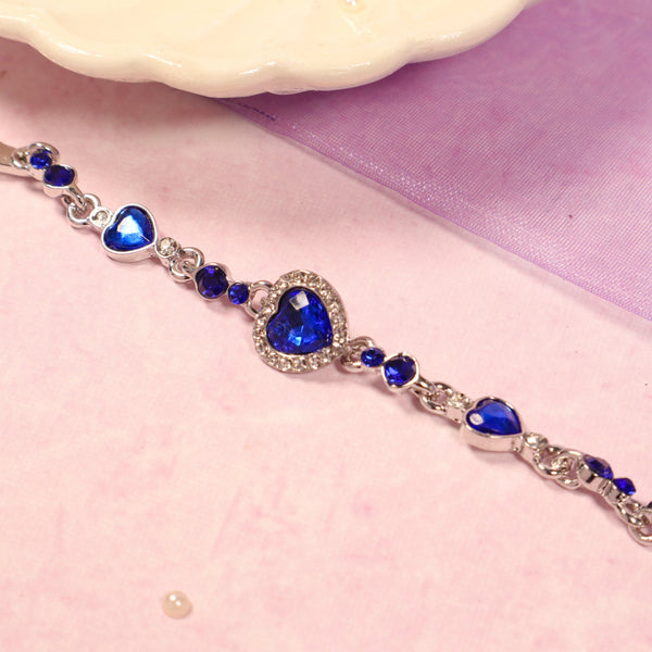 Regal Blue Gemheart Elegance Bracelet